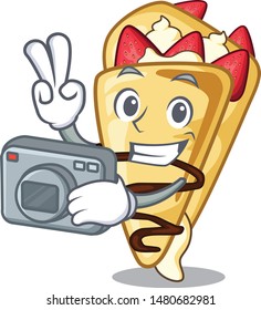 Photographer crepe isolated with in the character