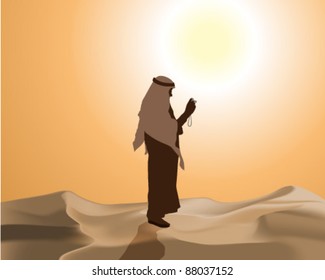 Photographer in the desert