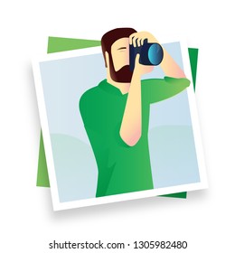 Photographer with DSLR camera