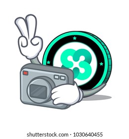 Photographer Ethos coin mascot cartoon