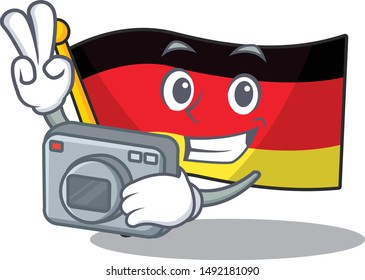 Photographer flag germany cartoon formed with character