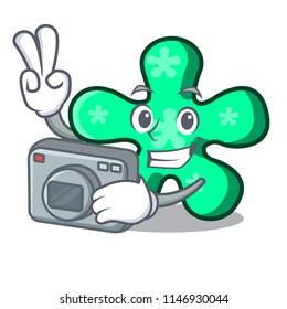 Photographer free form mascot cartoon
