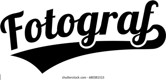 Photographer german word retro style