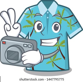 Photographer hawaiian shirts folded in cartoon closet