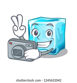 Photographer Ice cubes set on wiht character