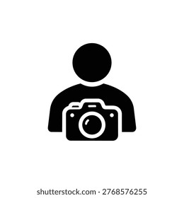 Photographer photographer icon with camera for professions theme