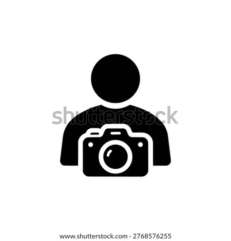 Photographer photographer icon with camera for professions theme