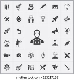 photographer icon. creative process icons universal set for web and mobile