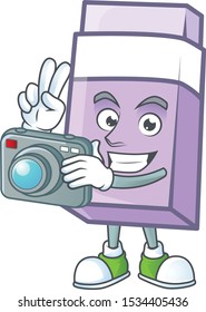Photographer icon eraser cartoon in the character