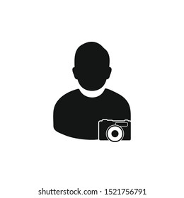 Photographer icon. Flat style vector EPS.