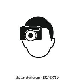 Photographer icon. Flat style vector EPS.