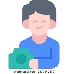 Fotografen-Icon-Illustration für Web, App, Präsentation, Infografik oder so weiter