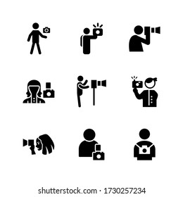 photographer icon or logo isolated sign symbol vector illustration - Collection of high quality black style vector icons
