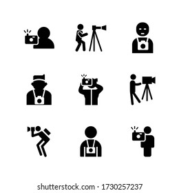 photographer icon or logo isolated sign symbol vector illustration - Collection of high quality black style vector icons
