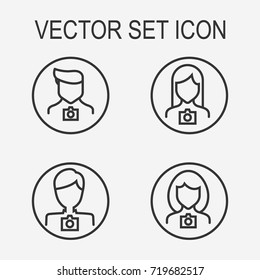 Photographer icon set