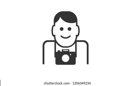 Photographer icon vector
