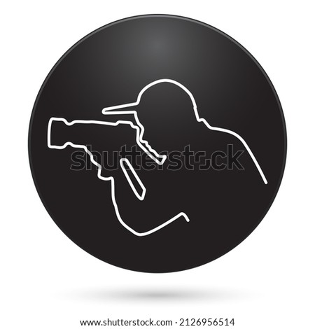 photographer icon, vector illustration isolated on white background.