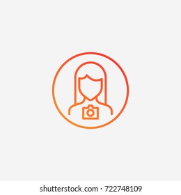 Photographer  icon.gradient illustration isolated vector sign symbol