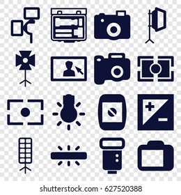Photographer icons set. 