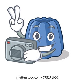 Photographer jelly character cartoon style