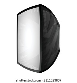 Photographer light box icon cartoon vector. Camera tripod. Video lens