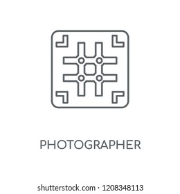 Photographer linear icon. Photographer concept stroke symbol design. Thin graphic elements vector illustration, outline pattern on a white background, eps 10.