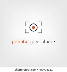 Photographer logo line, camera, record, photo
