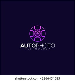 photographer logo technology gradient modern color