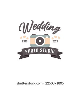 Photographer Logo Template. Vector Design Element Vintage Style for Logotype, Label, Badge, Emblem