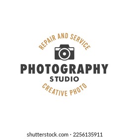Photographer Logo Template. Vector Design Element Vintage Style for Logotype