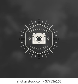 Photographer Logo Template. Vector Design Element Vintage Style for Logotype, Label, Badge, Emblem. Photography Logo, Photo Camera Logo, Photo Studio Logo, Photo Camera Icon, Camera Logo, Logo Vector.