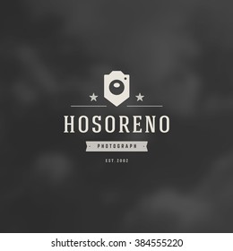 Photographer Logo Template. Vector Design Element Vintage Style for Logotype, Label, Badge, Emblem. Photography Logo, Photo Camera Logo, Photo Studio Logo, Photo Camera Icon, Camera Logo, Retro Logo.
