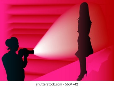 photographer and model