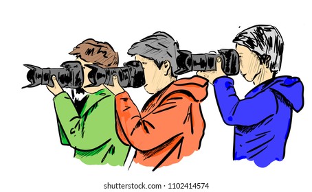 a photographer on the work