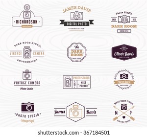 Photographer and photo studio sign, element, icon, signatute 