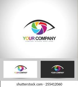 Photographer / Photography Logo Design. Eye Photography Concept with business card template.