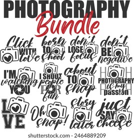 Photographer Photography Vector Illustrations Bundle