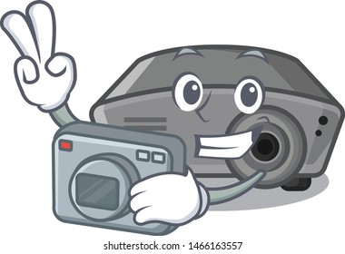 Photographer projector in the a cartoon shape