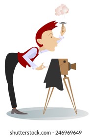 Photographer requests attention and photographs