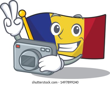 Photographer romanian cartoon flag folded in drawer