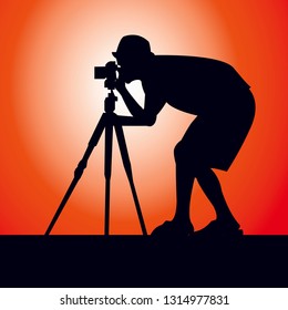 The photographer silhouette 