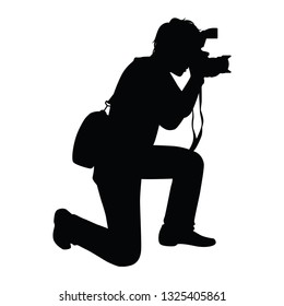 Photographer Silhouette Vector Stock Vector (Royalty Free) 1325405861 ...