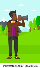 Photographer taking photo.