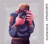 Photographer Taking Picture With DSLR Camera