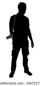 photographer taking a picture, vector