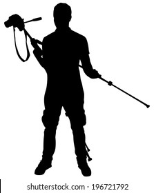 photographer taking a picture, vector