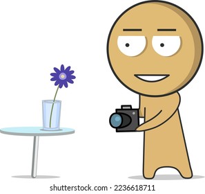 Photographer taking pictures. Photographer and camera