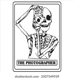 The Photographer Tarot Card t shirt design vector file
