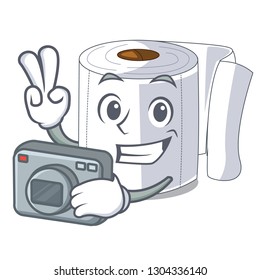 Photographer toilet paper in shape of mascot