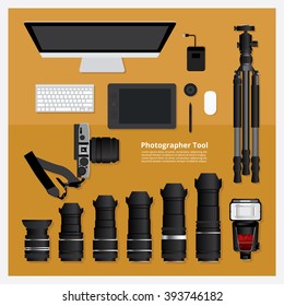 Photographer Tool Vector Illustration